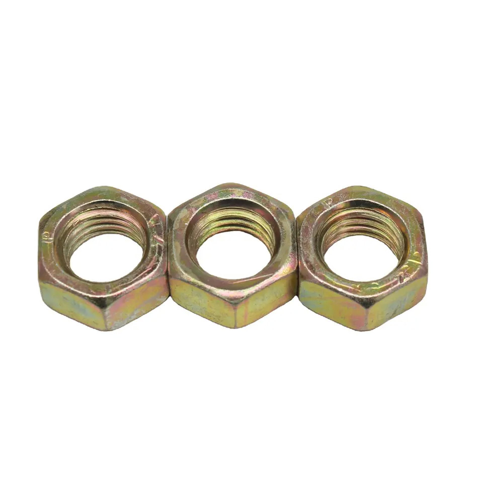 DIN 934 M2.5 50mm Copper Brass Nuts Grade 12.9 Polished Yellow Hexagon Head Nuts