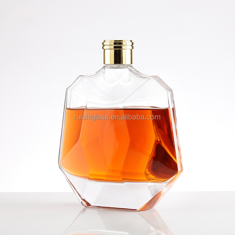 Customize Sealing Type 500ml Pure Vodka Wine Glass Bottle 700ml 750l 500ml Customized