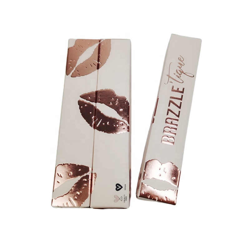 Gold Foil 105mm High Cardboard Cosmetic Paper Box For Essential Oil Perfume Bottle