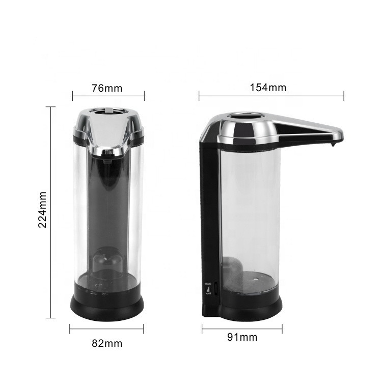 2.1W Countertop Touchless Hand Sanitizer Dispenser FCC Battery Operated