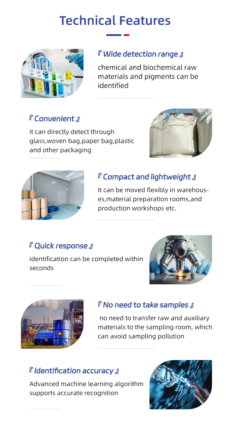 RS1500DI Handheld Raman Spectrometer Accurate Identification of Chemical and Biochemical Raw Materials in Just -15s