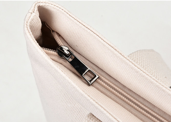 Shopping Stylish Tote Shopper Bag Canvas Eco Friendly With Zipper Closure
