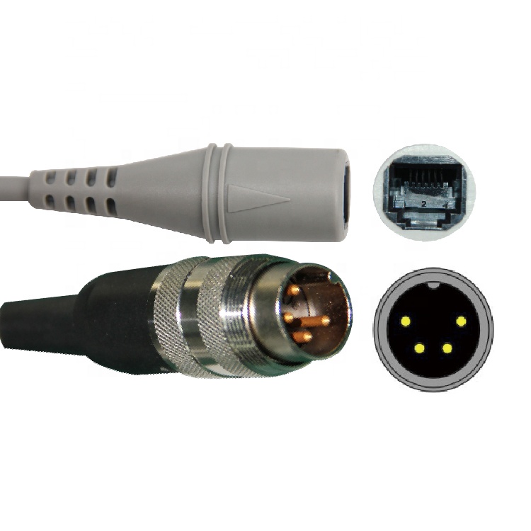 ISO13485 IBP Adapter Cable 3200mm Scott Monitor To Smiths Transducer