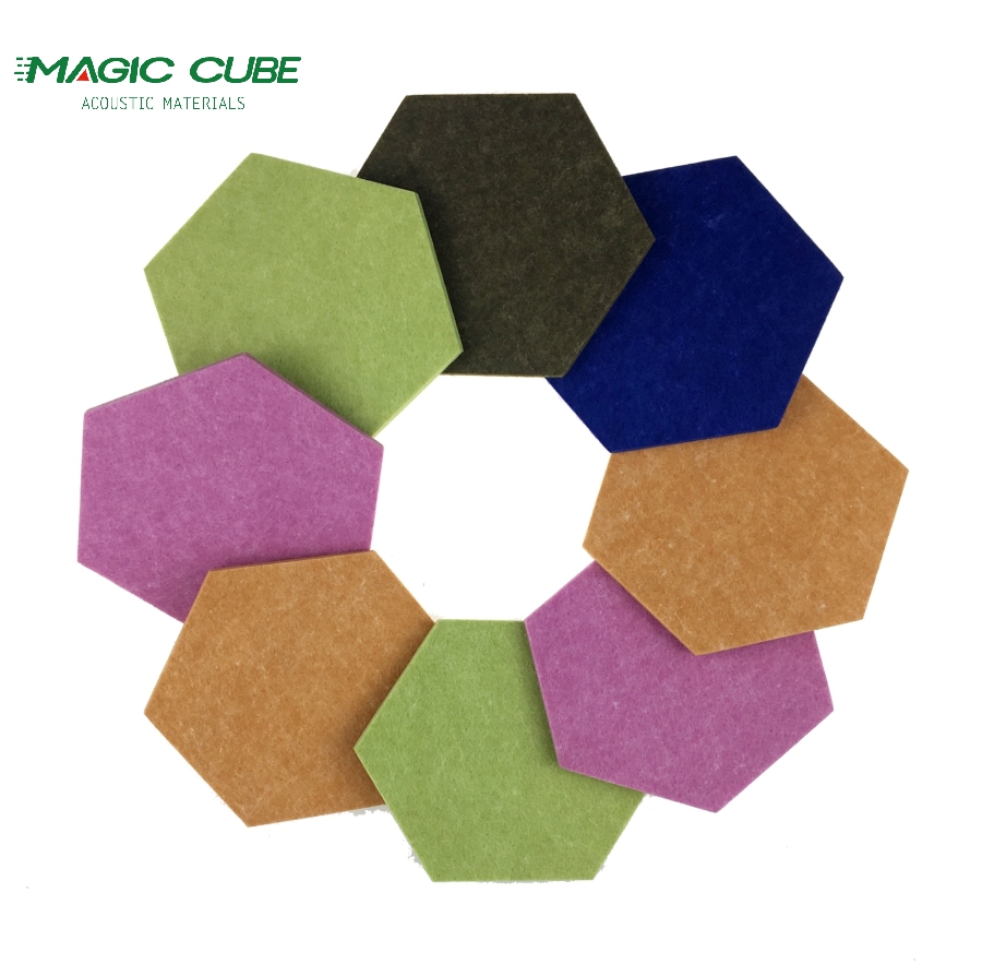 Indoor Decorative Soundproof Wall Panel Pet Felt 100% Polyester Fiber Acoustic Panel For Meerting Room