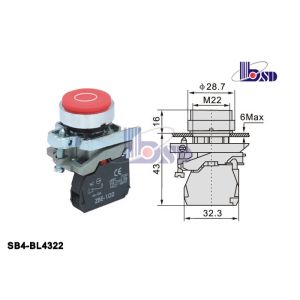 IP65 Waterproof Momentary Push Button Switch Normally Closed OEM Service
