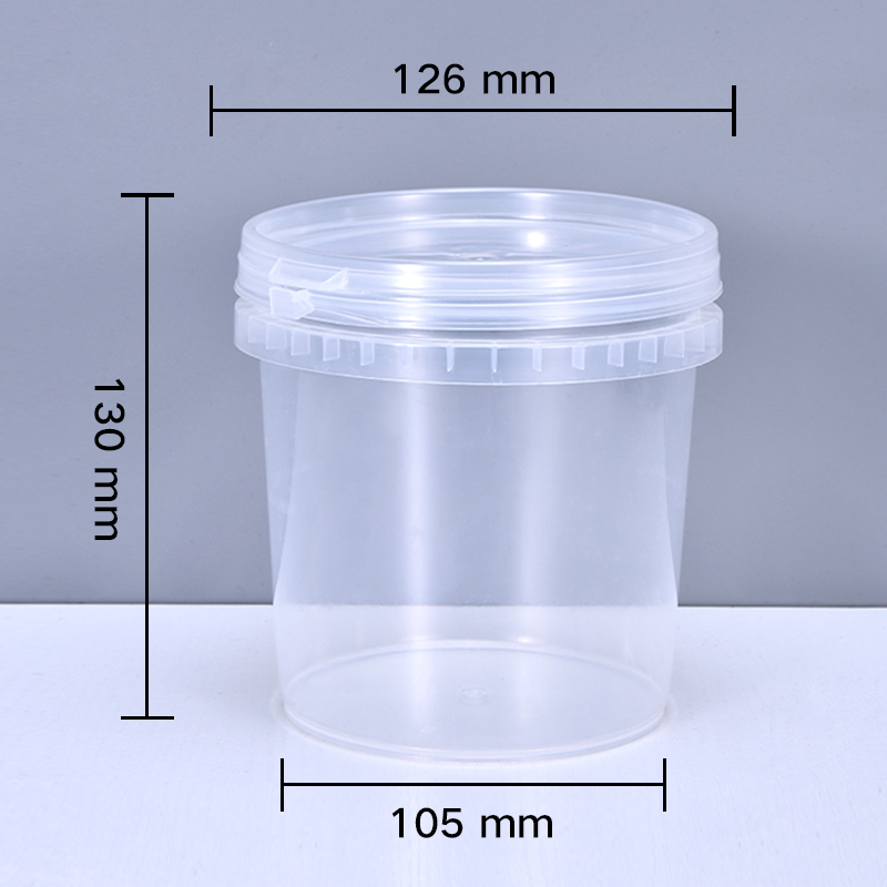Round Plastic Bucket 500ml for Candy Popcorn Cookie Storage