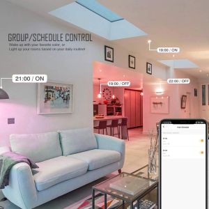 RGB Multi Color Dimmable Led Smart Bulb Compatible With Alexa Google Home