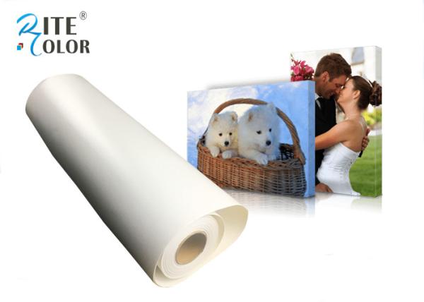 Fine Art Prints White Cotton Inkjet Eco Solvent Media , 360gsm High Glossy