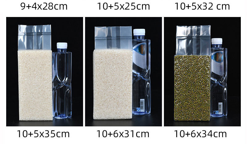 Clear Plastic Vac Pack Bags Food Vacuum Packing Pouch Rice Brick Bags GRS BRC