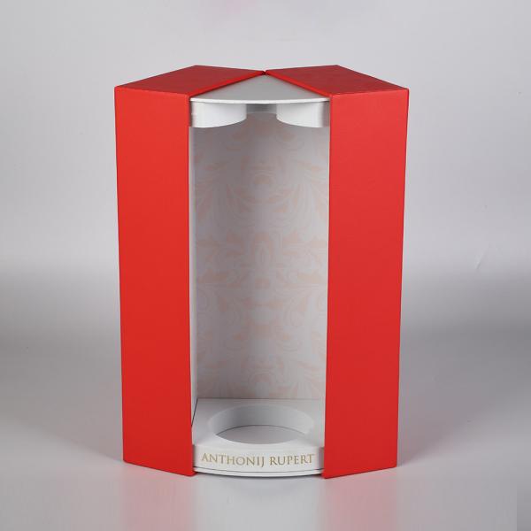 Double Door Magnetic Closure Rigid Cardboard Packaging Gift Wine Box with EVA