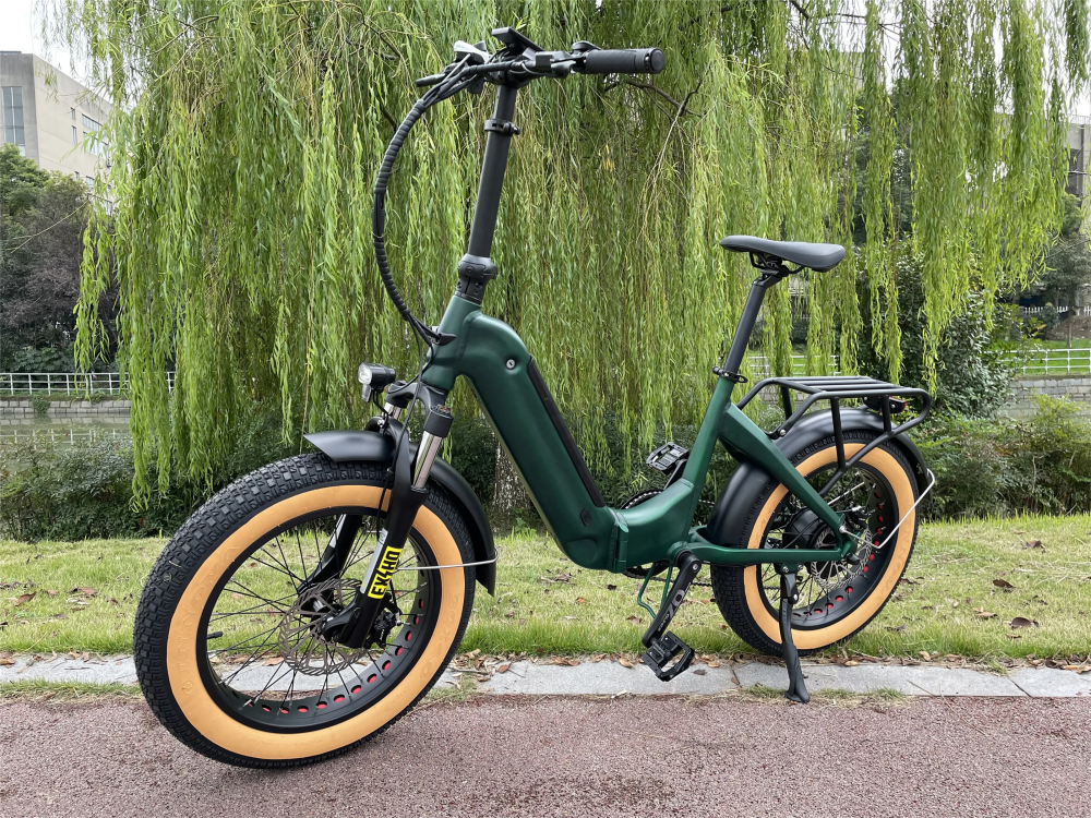 20 Inch Retro Folding Step Thru Electric Bike 48V 750W With LCD Display