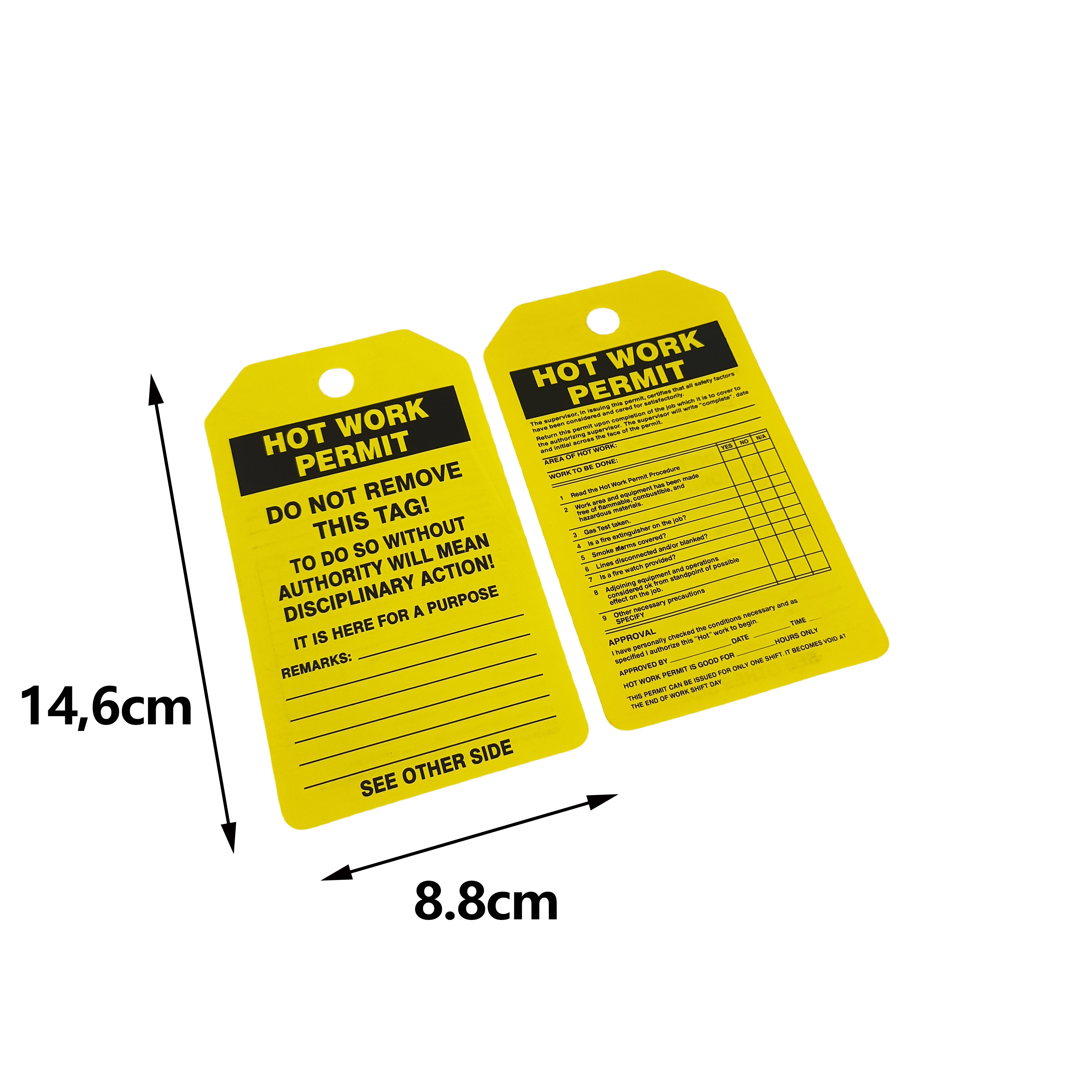 Hot Sale OEM Custom Made Safety Plastic Warning Signs Label Safety PVC Lockout Tags
