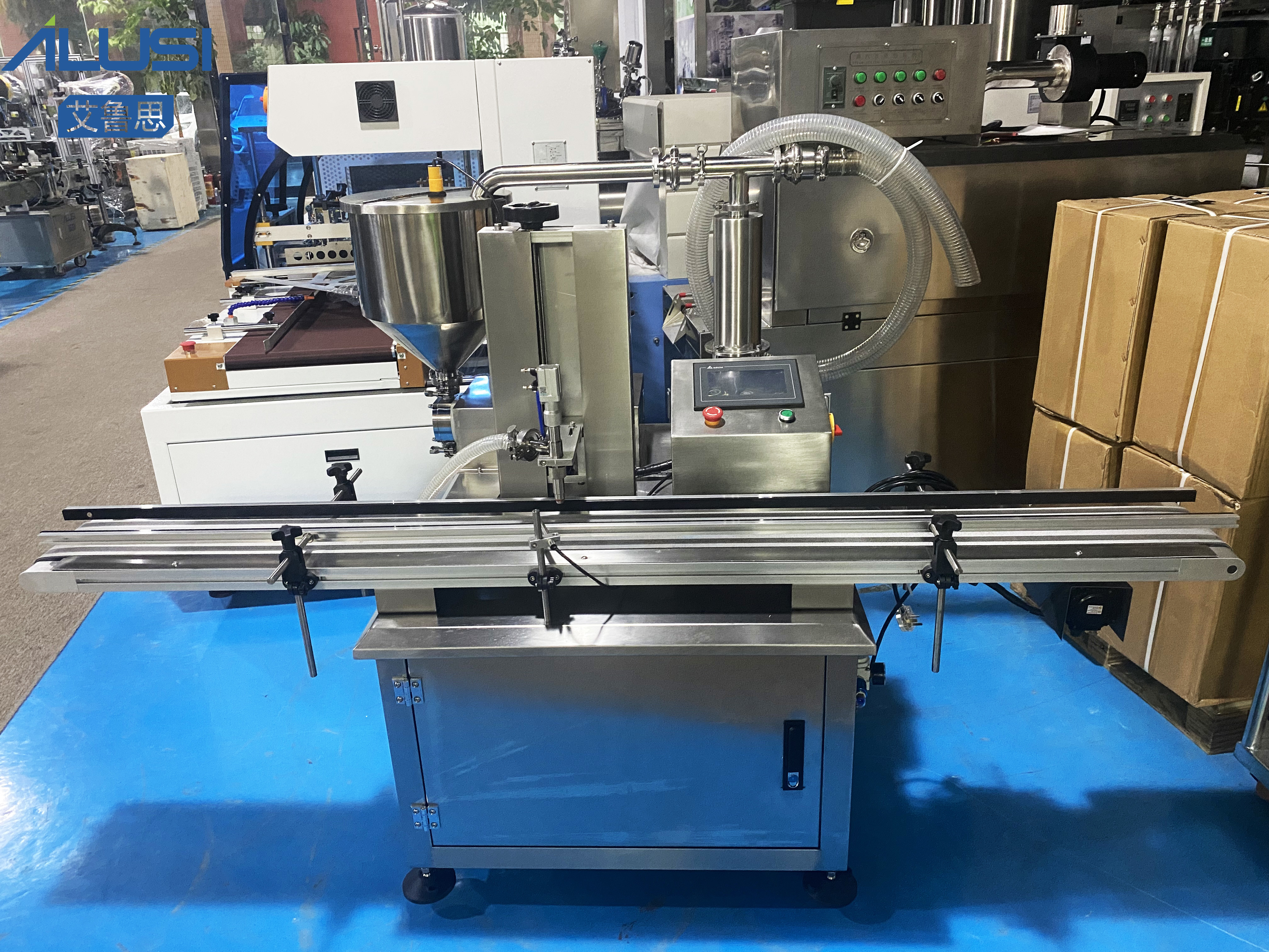 30-60 Bottles/Min Single Head Cream Lotion Filling Machine With Heating