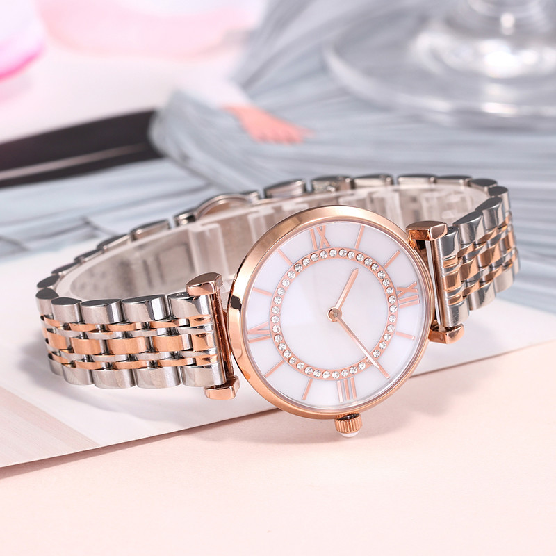 New 2019 Japan Movt Quartz Timepieces Stainless Steel Luxury Women Lady Watches Jewelry Wrist Watch