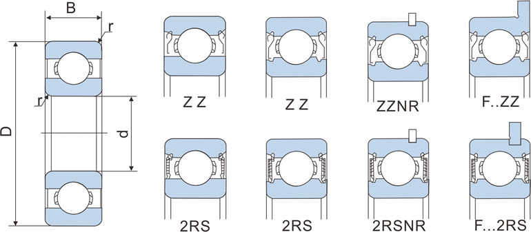 Tapered Bore Type Pillow Ball Bearing UK 211 2RS Insert Ball Bearing