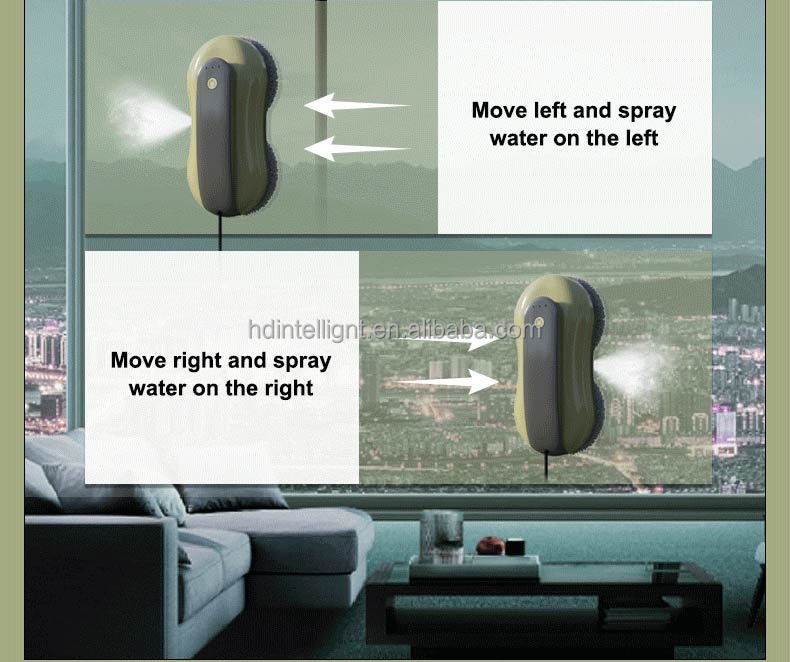 Quiet Huidi Ultra Thin Smart Window Cleaning Robot with Remote Control and 65dB Noise