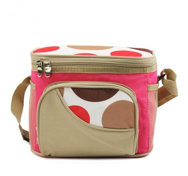 Cylindrical Insulated Soft Cooler Picnic Lunch Box Tote Bottle Bag Freezer Tote