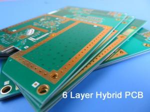  6 Layer Mixed PCB On 20mil 0.508mm RO4350B and FR-4 with Blind Via for Digital Satellite Receiver Manufactures