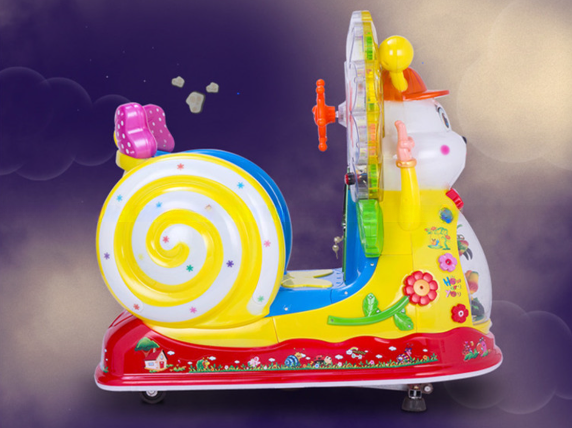 2022 New design kids swing game machine fun amusement snails kiddie ride for supermarket