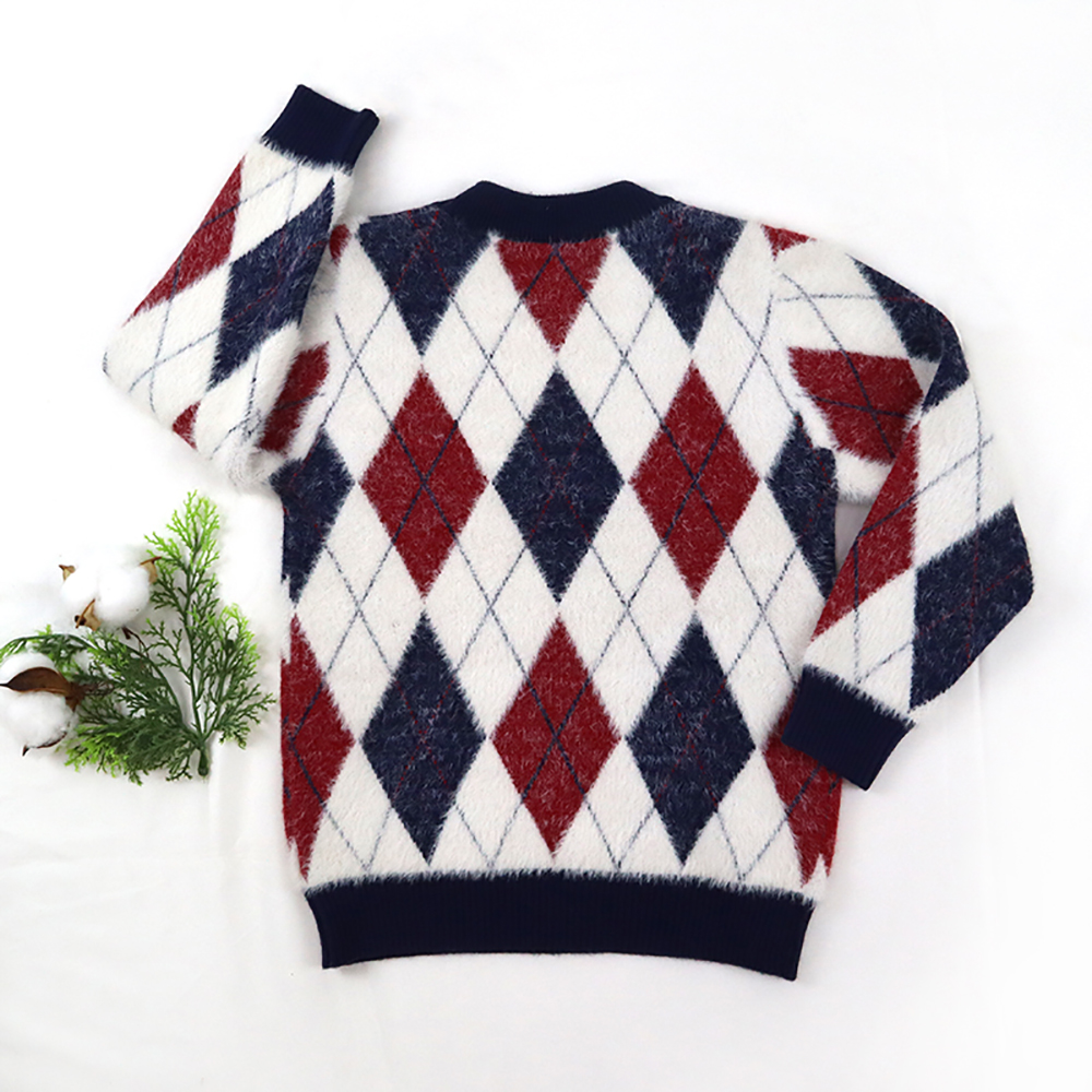 Autumn and winter new children's jacquard sweater fashion baby simple Pullover Sweater Top