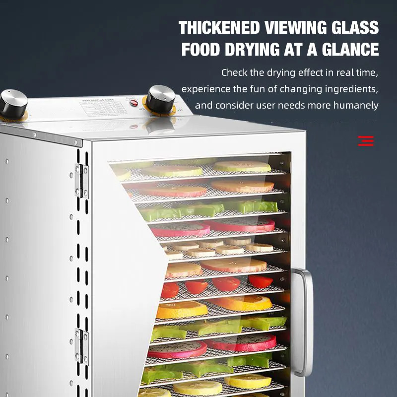 Hot Stainless Steel 8-20 Layer Electric Food Dehydrator For Fruit And Vegetable