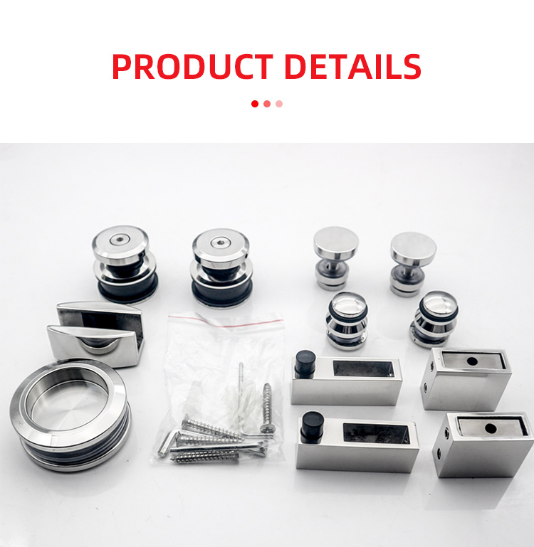 Polish Finish Stainless Steel 304 Bar Tube for Glass Sliding Door Kit System at Hotel