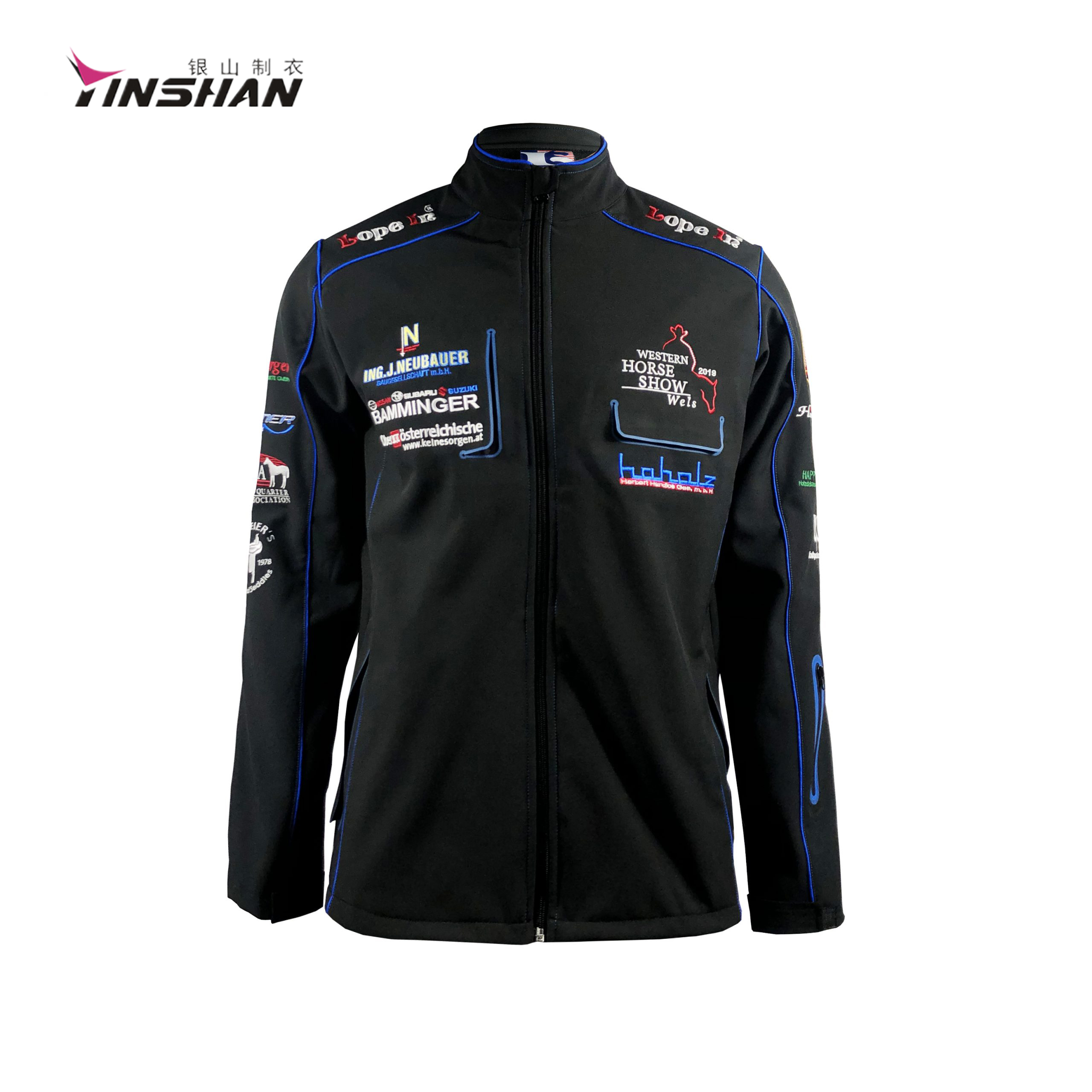 Black Custom Logo Printing Waterproof and Windproof F1 Car Racing and Motorcycle Racing Jacket