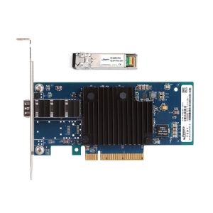 China 10G Single Port Gigabit Ethernet Wired Network Adapter 10G Ethernet LAN Card Fiber Server NIC With Multimode Module on sale