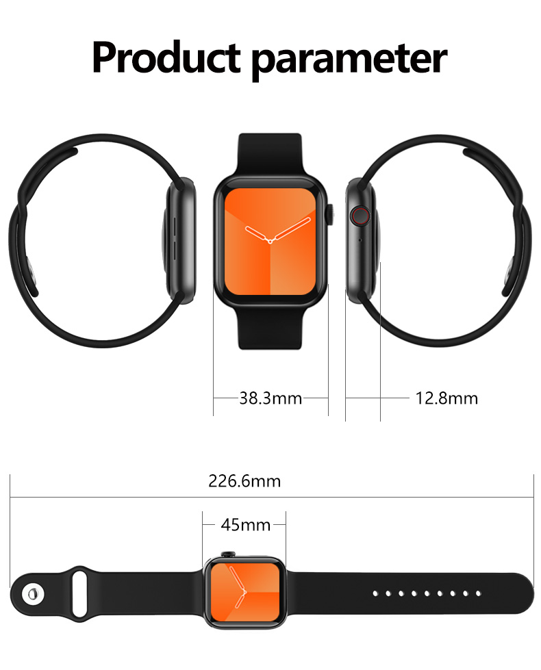 Apk T55+ Square Shape Smartwatch Android App Iphone Charging Bands
