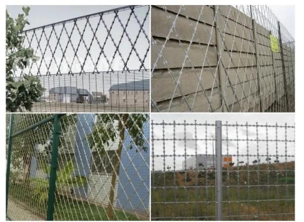 Wholesale hot dipped galvanized steel Razor blade fence anti climb barbed welded