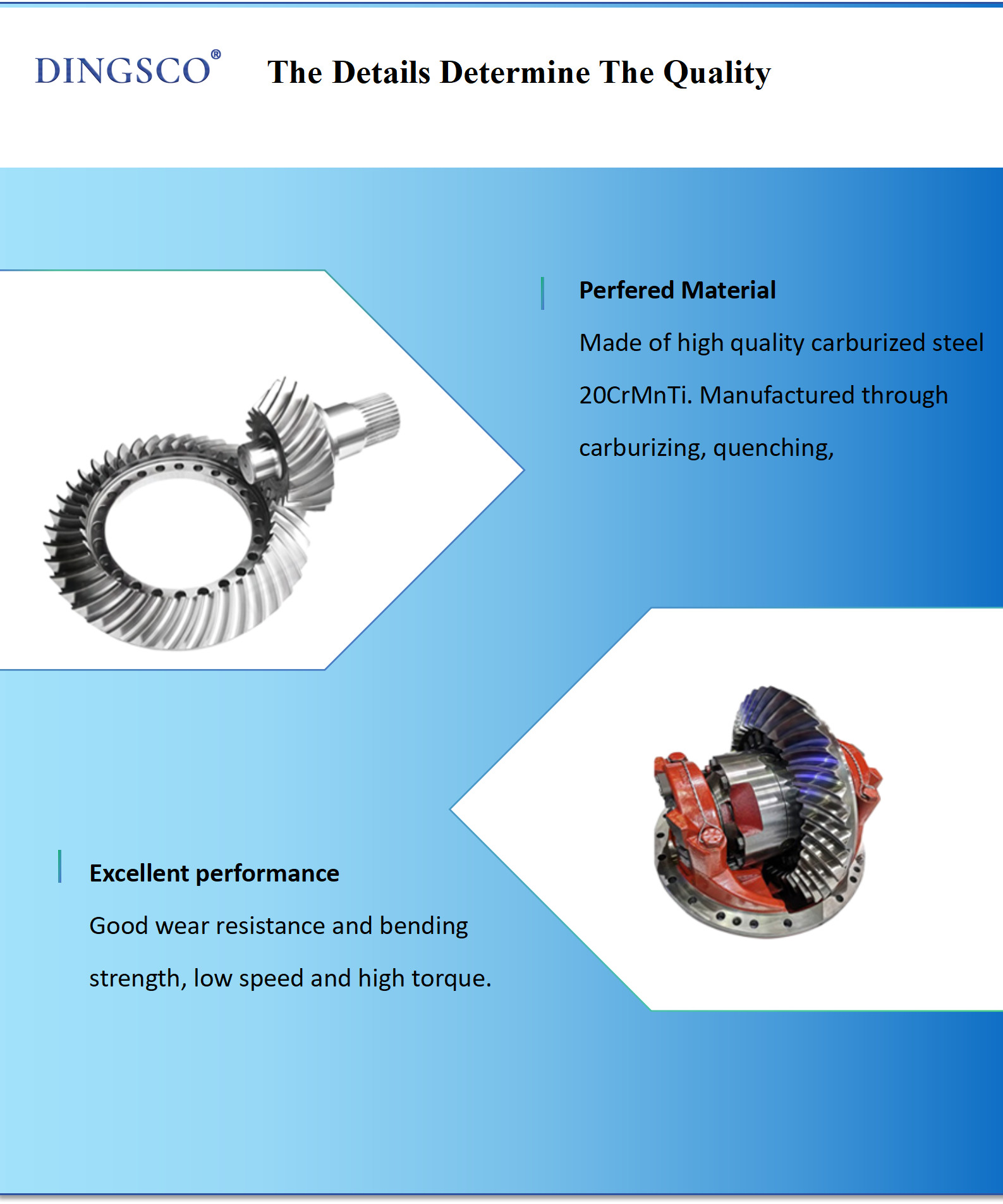 Basin Angle Gear Bevel Gear CNC Machine Gear For Mining Axle Differential