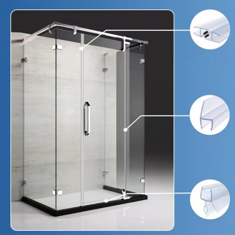 Rubber Shower Screen Door Seal Strip Lightweight Eco Friendly Easy To Install