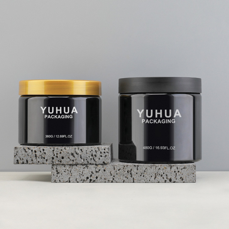 360g 480g Luxury Cosmetic Containers Recycled Facial Mask Packaging Jar With Flat Top Cap