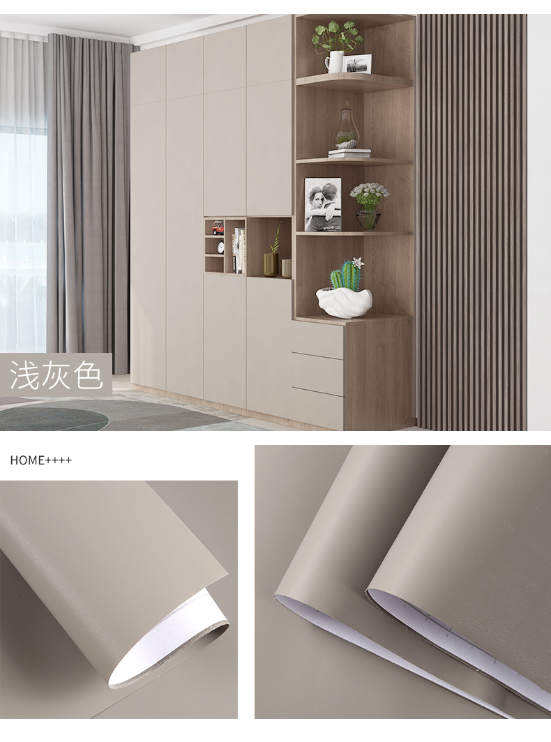 Water-proof and PVC Material for Home Decoration Solid Color Backsplash Wallpaper