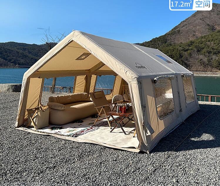 Air Tent, Inflatable Glamping Tent with Pump, Inflatable House Tent, Easy Setup Waterproof Outdoor Oxford Tents