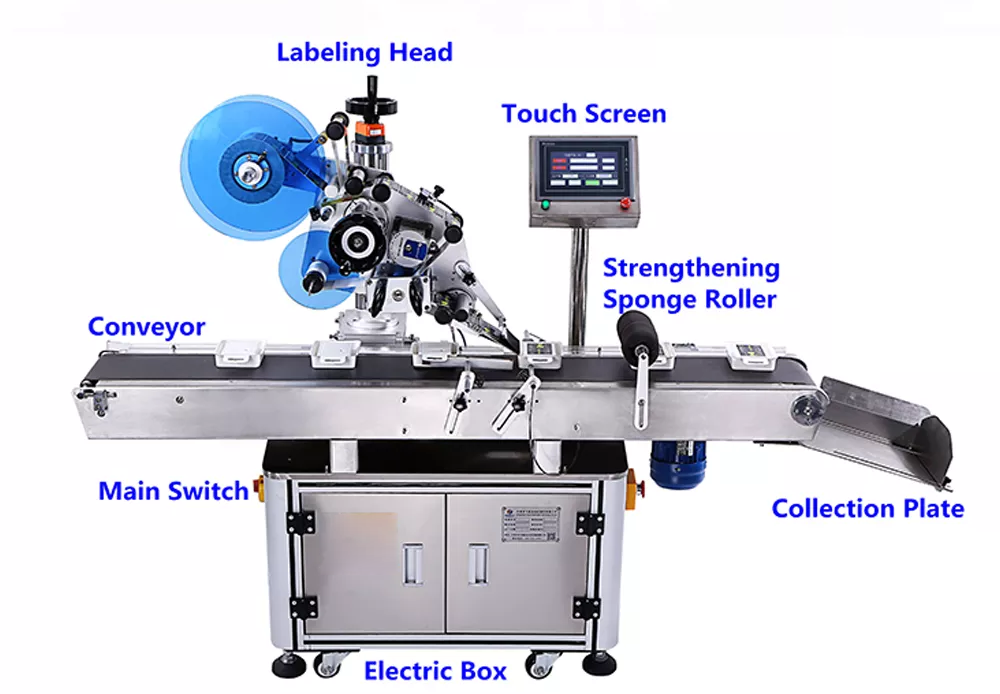 FK811 Flat Labeling Machine for Pet Glass Bottle Semi Automatic Labeling Solution