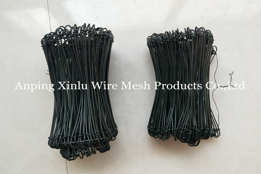 Binding Double Loop Rebar Tie Wire PVC Coated Q235 BWG16 10cm Length Bar Tie Wire