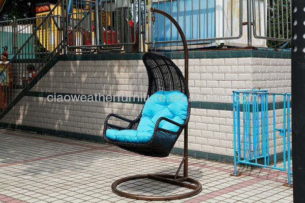 Outdoor Swing Hanging Chair Metal Rattan Mail Packing N for Backyard Swing and Outdoor