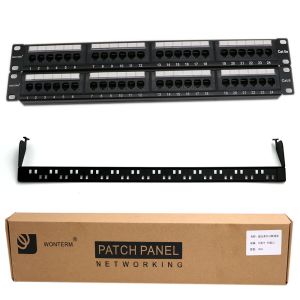 24 Port Cat 5e / Cat6 Unshielded Patch Panel Fluke Test UTP With Back Bar