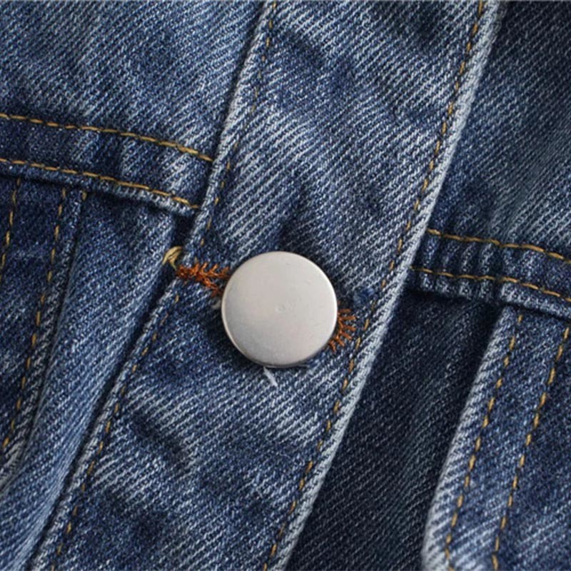 Factory Customized Casual Men'S Denim Cardigans Lapel Custom Denim Clothing