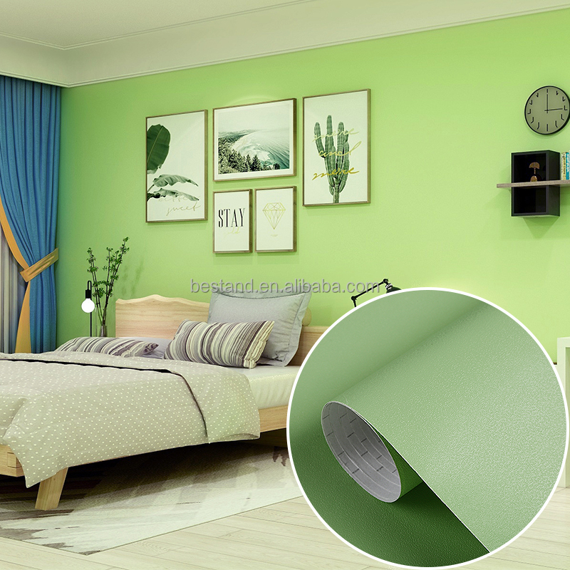 60cm 120cm Width Plain Grey Wallpaper Solid Color Vinyl Peel And Stick Wallpaper