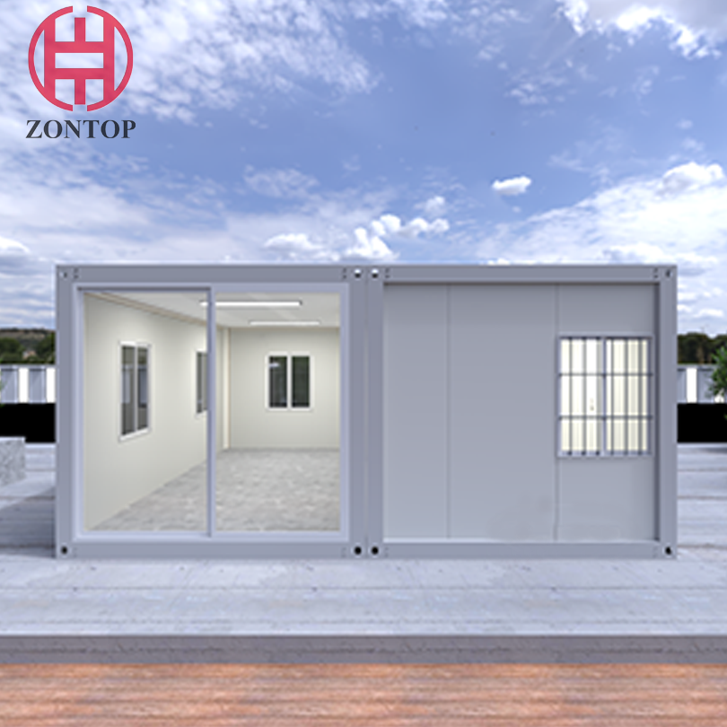 Zontop Modern Luxury Easy Assemble Steel Prefabricated 2 Story Complete Large Modular Prefab Glass House