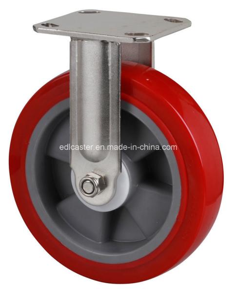 Stainless Steel 8" 280kg Rigid TPU Caster S7108-85 for Stable and Durable