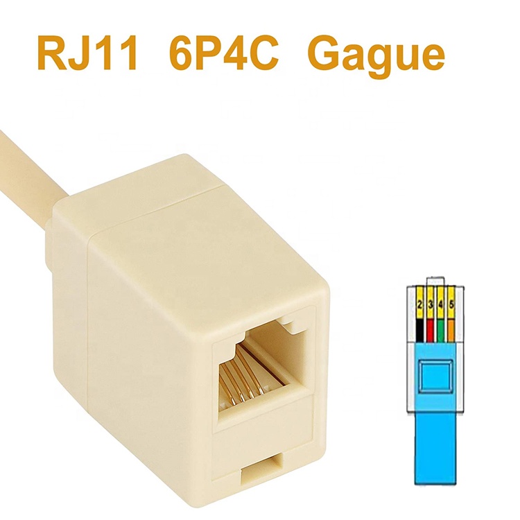 Ethernet RJ45 8P8C Male to Telephone RJ11 4P4C Female Socket ADSL Connector Converter Extension Cable Adapter