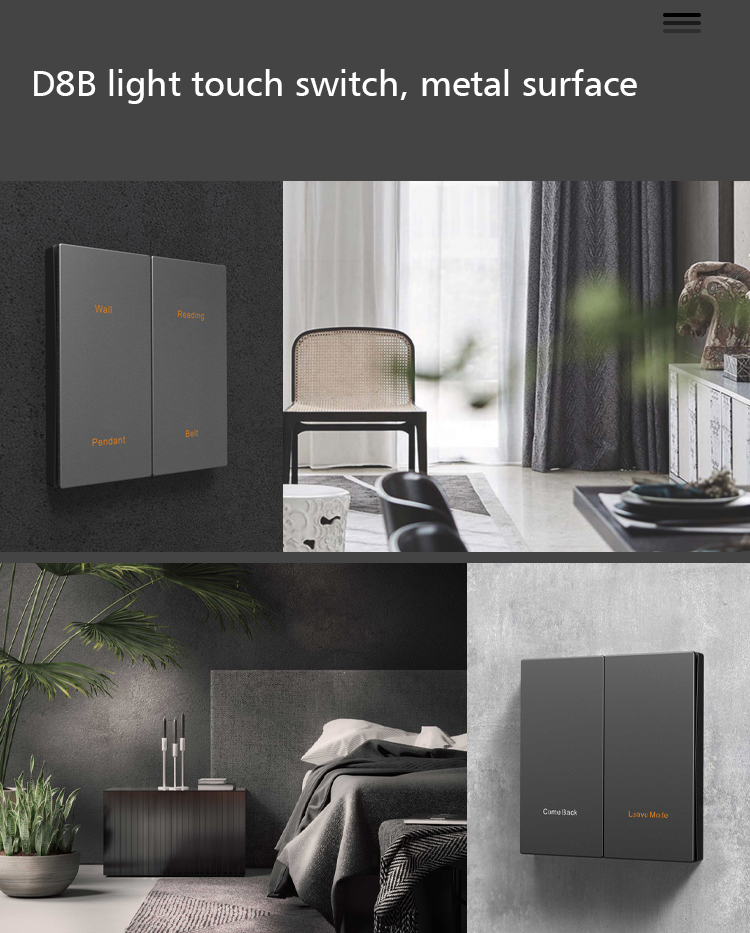 Tuya Wireless Zigbee 2 Gang Light Switch Villa Smart Light Switch 240v