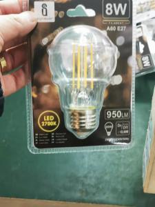 China Fashion Style Filament LED Light Bulbs AC 176V - 264V Long Life Design 30000 Hours on sale
