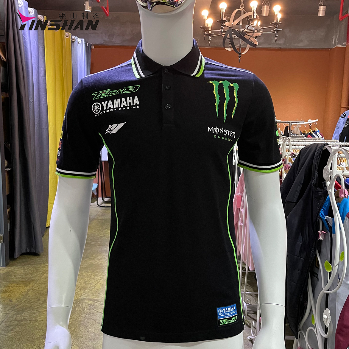 Custom Logo Men's Motor Cross Pit Shirt for MotoGP Moto Teamwear Racing Fanswear