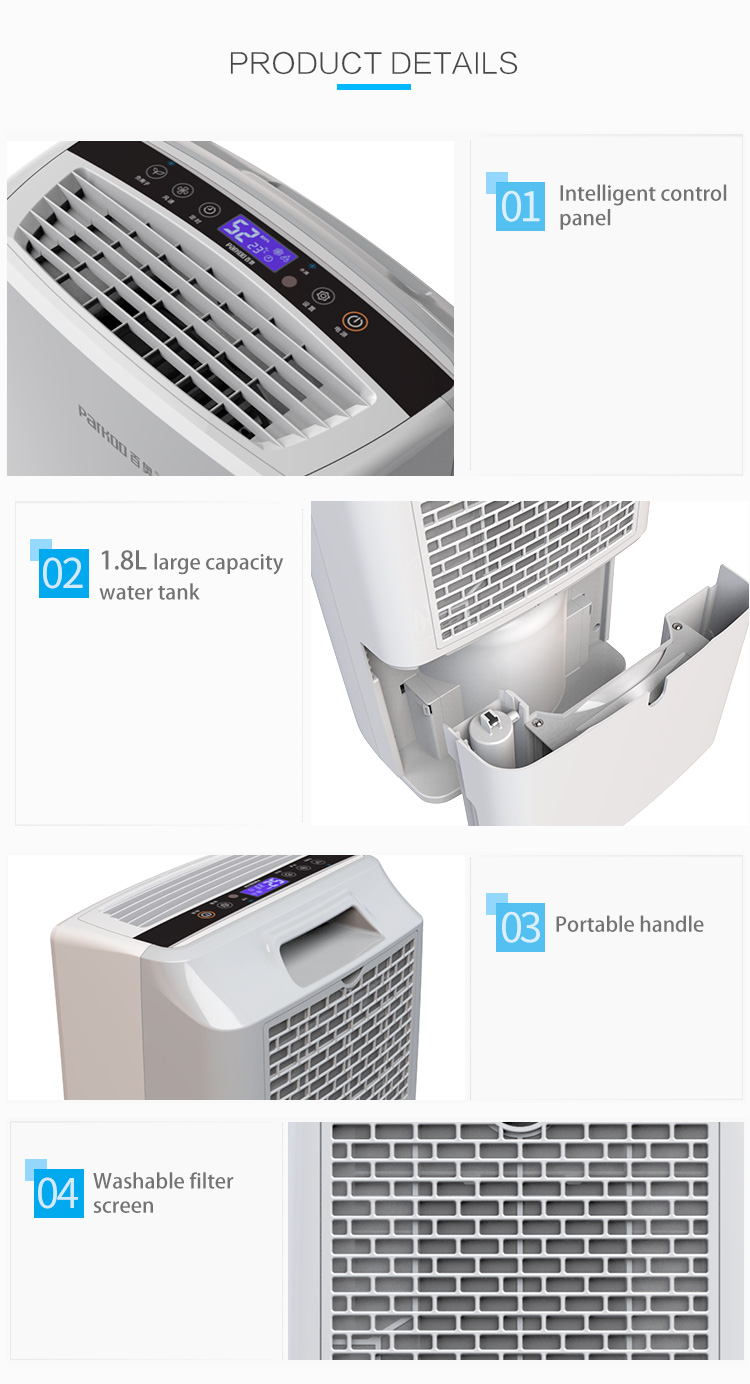 Compact 220V 50Hz 11.5L/DAY Energy Saving Dehumidifier