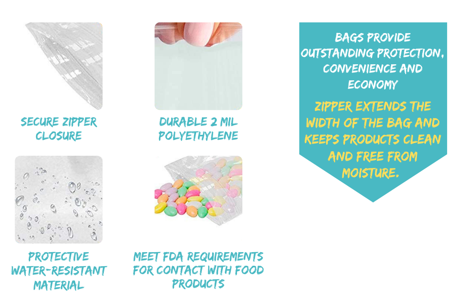 Secure Zipper Closure Custom Logo Print Polybags for Suffocation Warning and Security