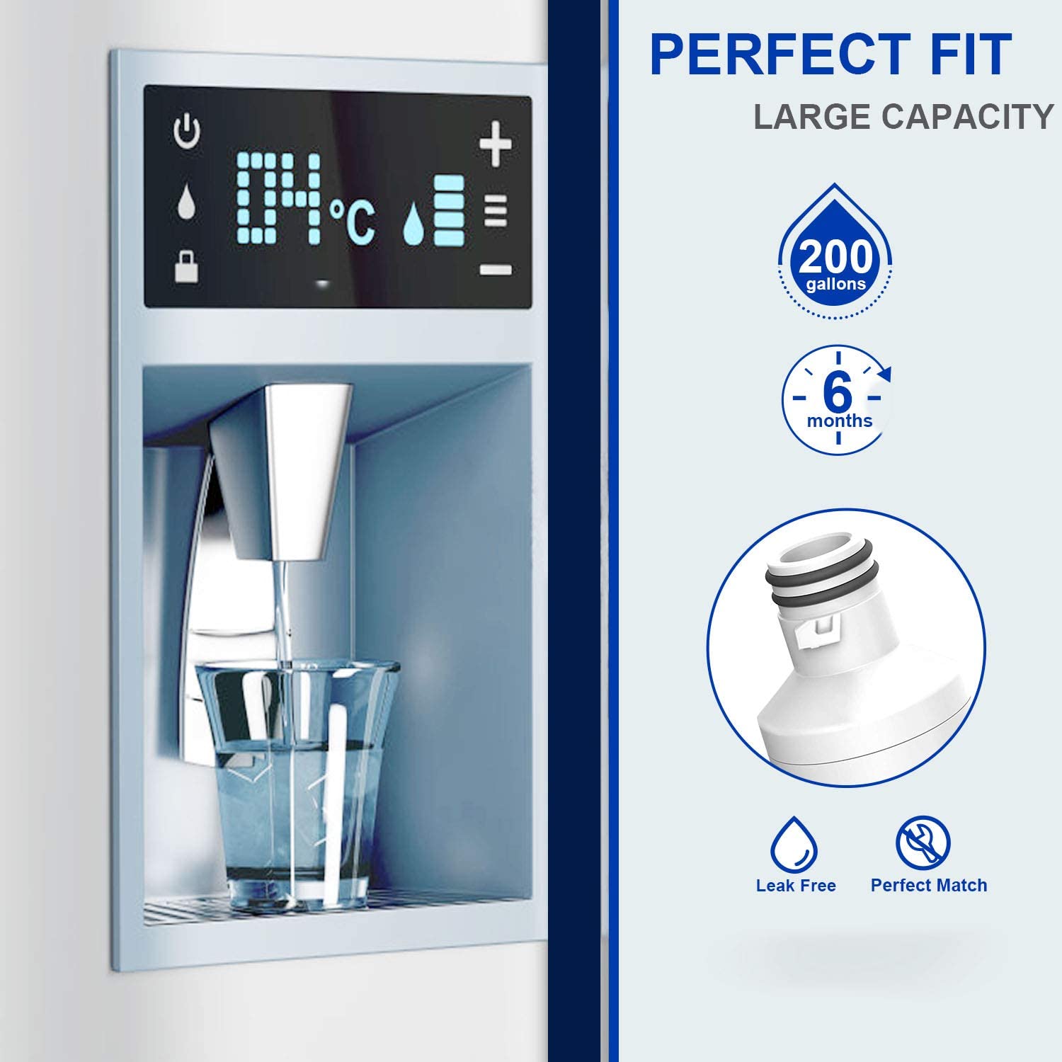 LT1000P Natural Coconut Activated Carbon Refrigerator Water Filters Manual Power Source